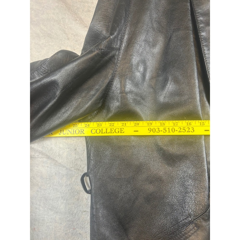 Jean Pierre Genuine Leather Black Blazer Style Jacket Ladies Large - Picture 8 of 8